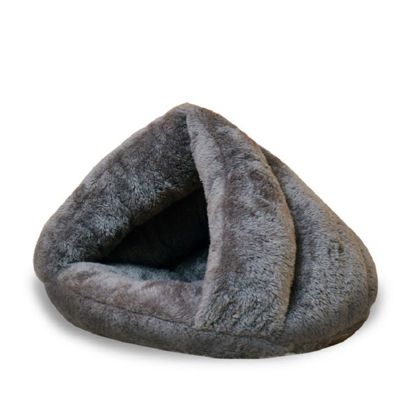 Triangular Cat Bed for Winter - Thickened Pet Sleeping Bag