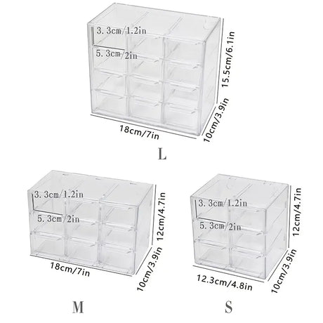 Transparent Desktop Drawer Organizer for Stationery & Jewelry