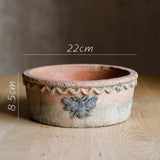 Bee Red Clay Flower Pot and Vase for Rustic Decor