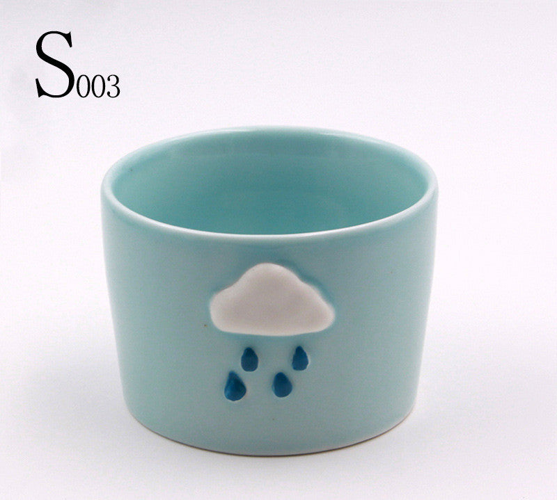 Creative Ceramic Cactus Planter with Animal Design