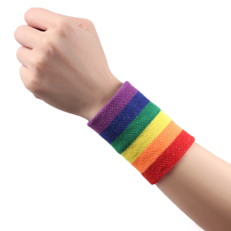 Rainbow Sports Wristband for Badminton & Fitness