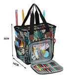 Double Shoulder Wool Crochet Storage Bag for Home