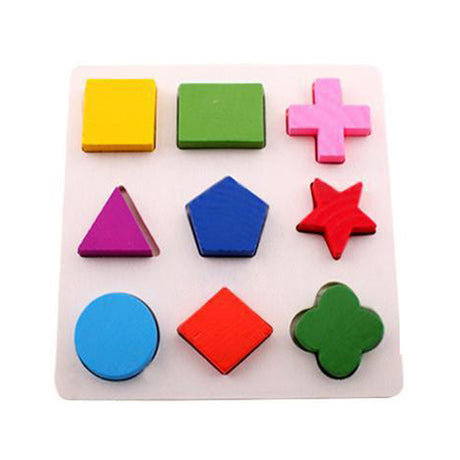 Wooden Educational Toy for Shapes, Letters, and Numbers