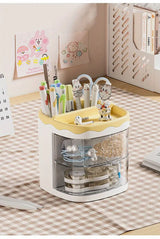 Cute Multi-color Transparent Pen Holder for Desk