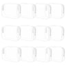 Eilyliafe 12 Pieces Clear Cosmetic Bag PVC Waterproof Makeup Bags with Zipper TSA Approved Toiletry Bag for Travel Transparent Pouches Organizer Storage for Men and Women (White Small)