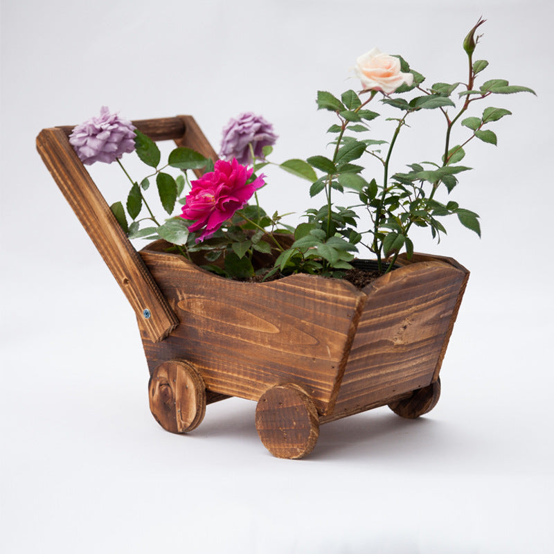 Cartoon Cart Succulent Planter - Rectangular Design