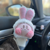 BNTR Car Seatbelt Cover Kirby Stocking Stuffers Cute Creative Safety Seatbelt Shoulder Pad Auto Accessory Neck Cushion Protector Seatbelt Shoulder Protector Decoration Nice Gift (Rabbit Kirby)