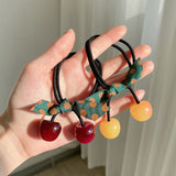 Jelly Cherry Scrunchie Hair Accessories with Streamers