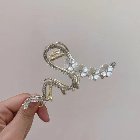 Rose Butterfly Tassel Hair Claw Clip for Elegant Look