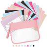 Irenare 16 Pcs Clear Makeup Bag Toiletry Clear Flat Zipper Pouch Preppy Waterproof Clear Cosmetic PVC Pouch with Wristlet Toiletry Bags DIY Chenille Letter Snack Bag for Women(Multi Colors)