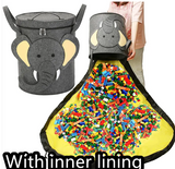 Felt Storage Bag Toy Play Mat 2 In 1 Pull Rope