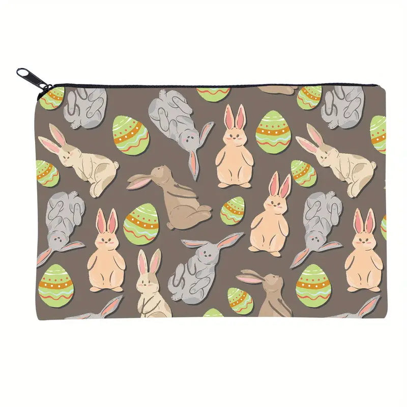 Easter Bunny Makeup Bag - Portable Cosmetic Organizer