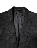 Dolce & Gabbana Black MARTINI Brocade Single Breasted Blazer