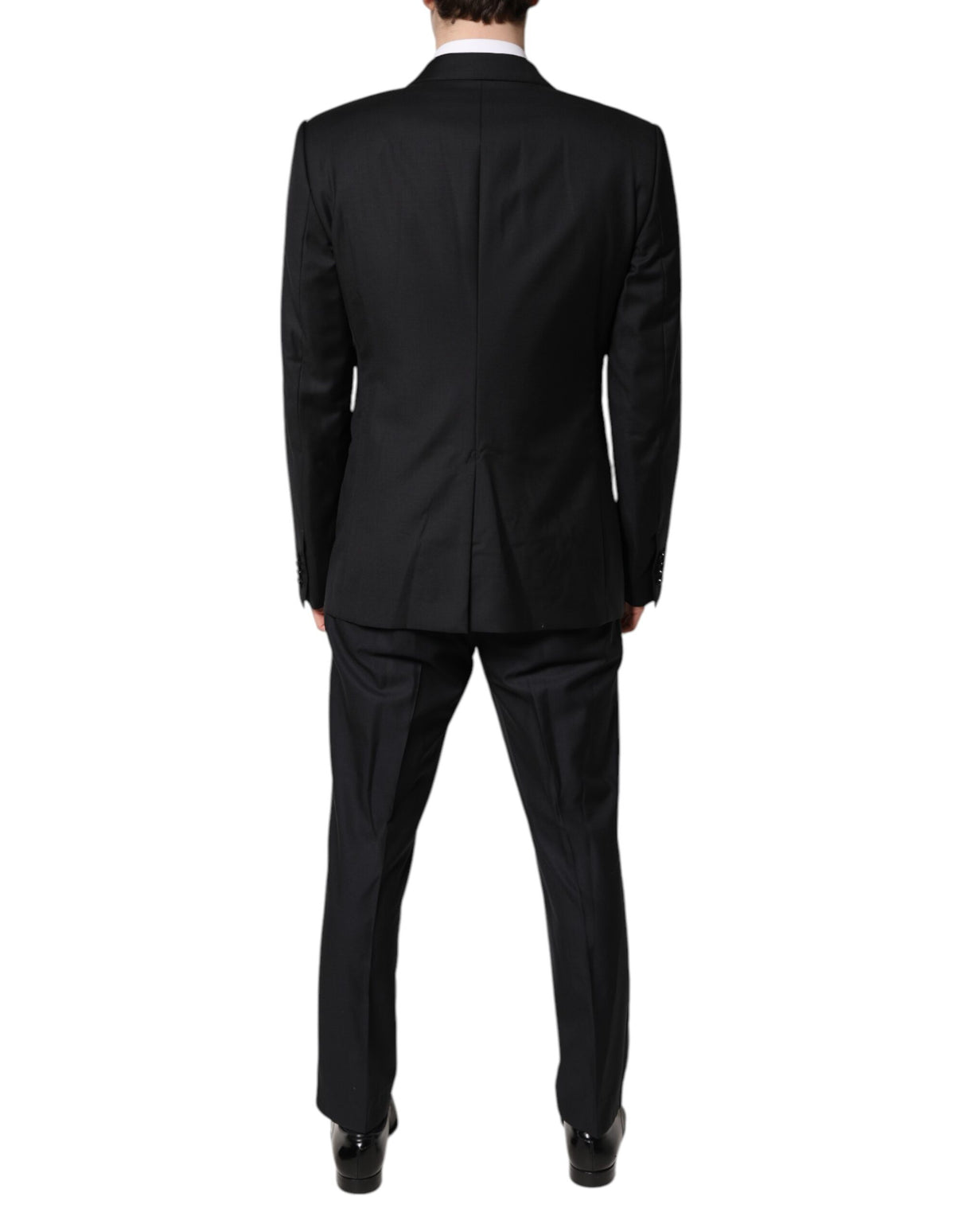 Dolce & Gabbana Black Double Breasted Formal 3 Piece Suit