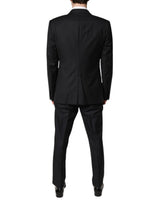 Dolce & Gabbana Black Double Breasted Formal 3 Piece Suit