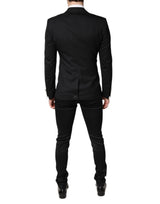 Dolce & Gabbana Black Single Breasted Formal Blazer with Vest