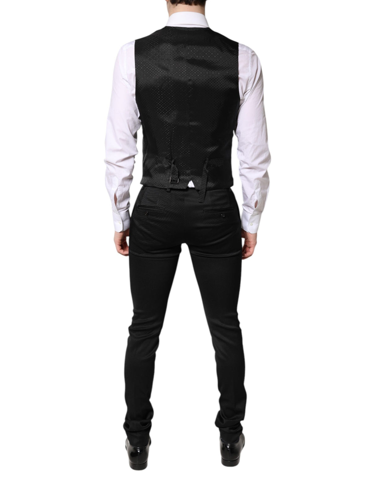 Dolce & Gabbana Black Single Breasted Formal Blazer with Vest