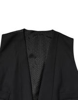 Dolce & Gabbana Black Single Breasted Formal Blazer with Vest