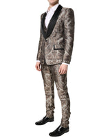 Dolce & Gabbana Multicolor Jacquard Single Breasted 3 Piece Suit