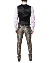 Dolce & Gabbana Multicolor Jacquard Single Breasted 3 Piece Suit