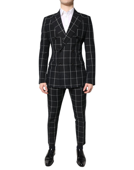 Dolce & Gabbana Black TAORMINA Double Breasted 2 Piece Suit
