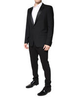 Dolce & Gabbana Black Wool Single Breasted Blazer Jacket