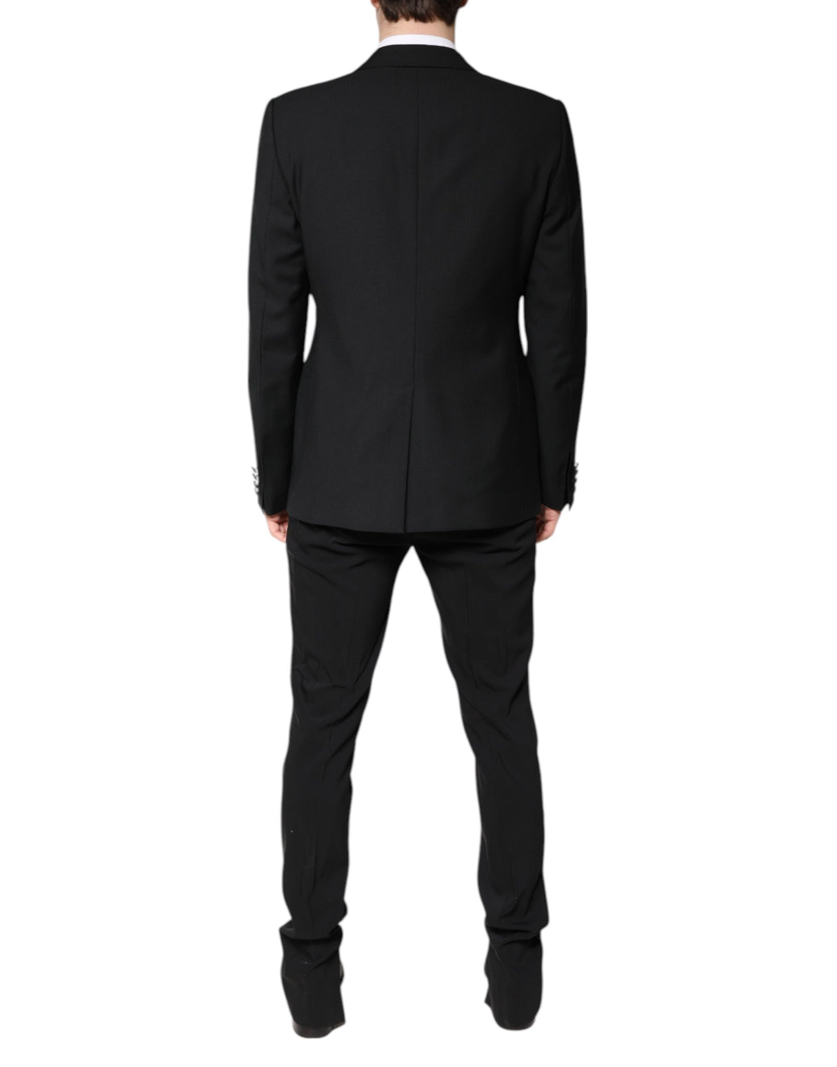 Dolce & Gabbana Black Wool Single Breasted 2 Piece Suit