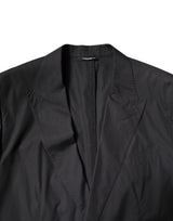 Dolce & Gabbana Black Cotton Single Breasted 2 Piece Suit