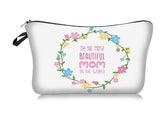 Mother's Day Floral Cosmetic Bag with Zipper Organizer