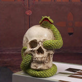 Day of the Dead Green Snake Head Home Decor Ornament
