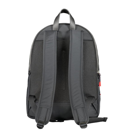 Tommy Hilfiger Black Polyester Men Backpack