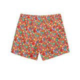 Isaia Red Polyester Swim Shorts