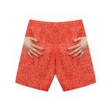 Isaia Red Polyester Swim Shorts