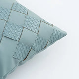 Imitation Leather Woven Pillowcase for Home Decor