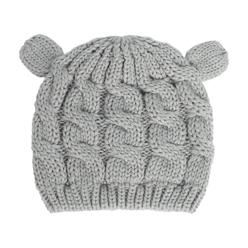 Children's Wool Knitted Ear Cap for Newborns (3-18 Months)