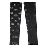 Dolce & Gabbana Black DG Logo Monogram Wool Stretch Arm Sleeves