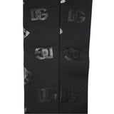 Dolce & Gabbana Black DG Logo Monogram Wool Stretch Arm Sleeves