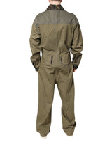 Dolce & Gabbana Brown Cotton Stretch Shirt Pants Casual Set