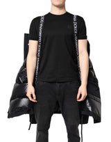 Dolce & Gabbana Black Nylon Full Zip Hooded Parka Jacket