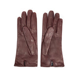 Dolce & Gabbana Burgundy Leather Gloves