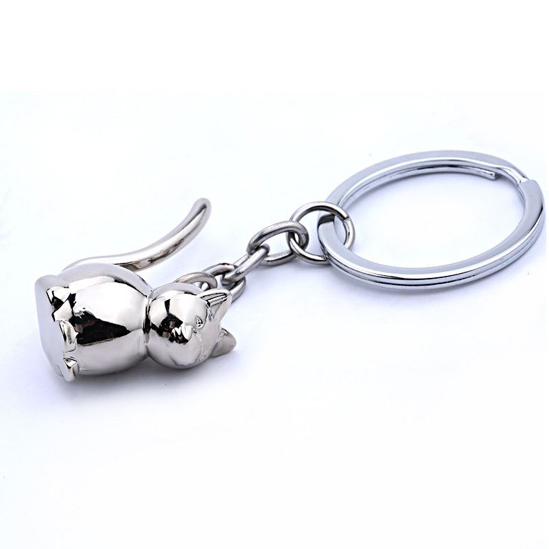3D Cat Metal Keychain - Bag Accessory Gift