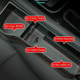 2 PCS Auto Car Seat Gap Catcher Organizer Storage Box Pocket w/ Cup Holder Side