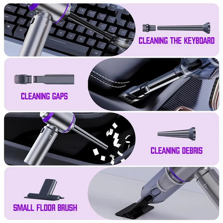 Portable Cordless Car Vacuum Cleaner – Powerful Brushless Suction