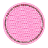 Creative Honeycomb Car Cup Holder Mat with Rhinestones
