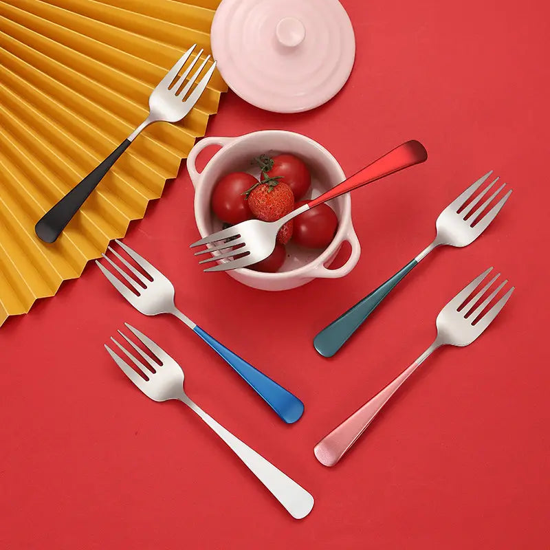 5pcs Stainless Steel Fork Set for Home and Restaurant