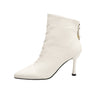 Fashionable Simple Stiletto Heel Pointed Short Boots