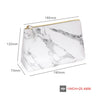 Simple White Marbled PU Cosmetic Bag