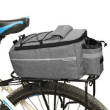 ZTZ Bike Rack Bag Bike Rear Seat Cargo Bag Bicycle Rear Rack Storage Luggage，8L Insulated Bicycle Trunk Bag Storage Luggage Bag Waterproof with Reflective Stripes (Grey)