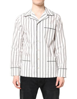 Dolce & Gabbana White Stripes Lounge Pajama Sleepwear Shirt