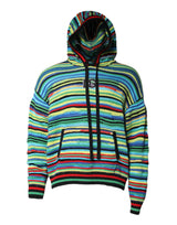 Dolce & Gabbana Multicolor Cotton Hooded Pullover Sweater